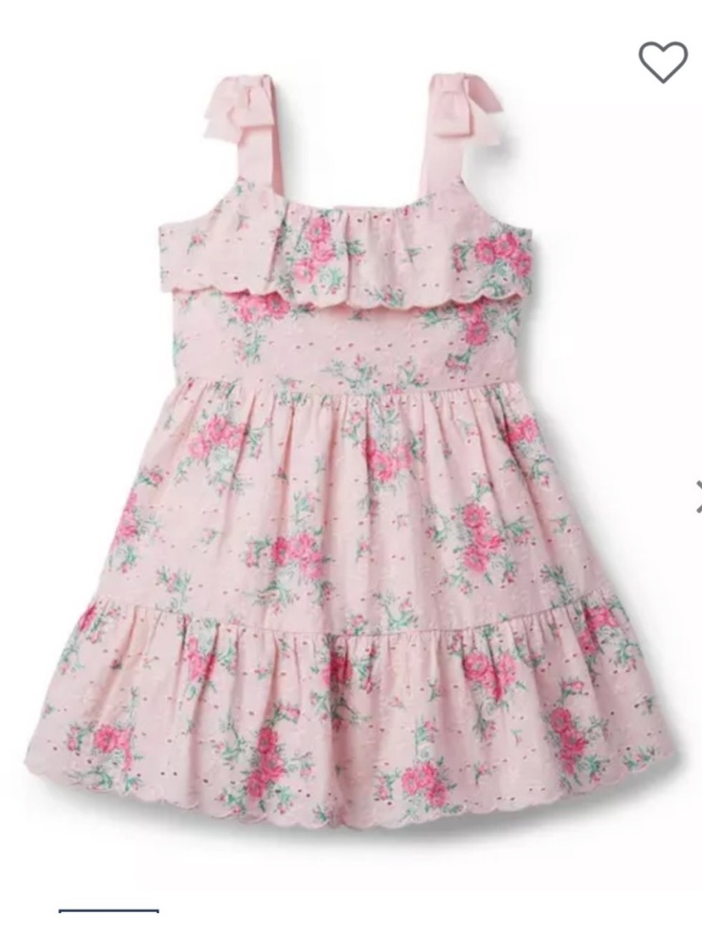 Jamie and Jack pink bow eyelet dress-Size 5T